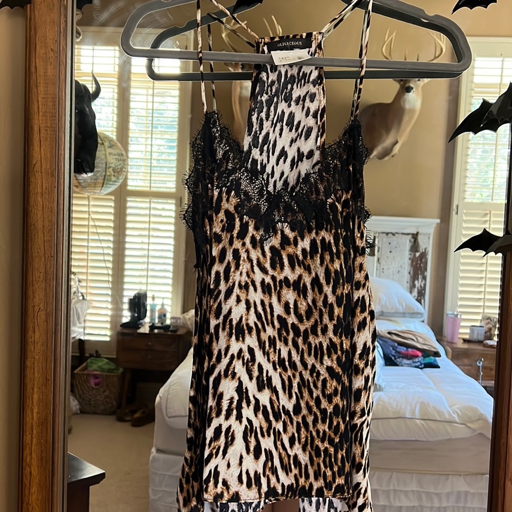 Olivaceous Leopard Print Top